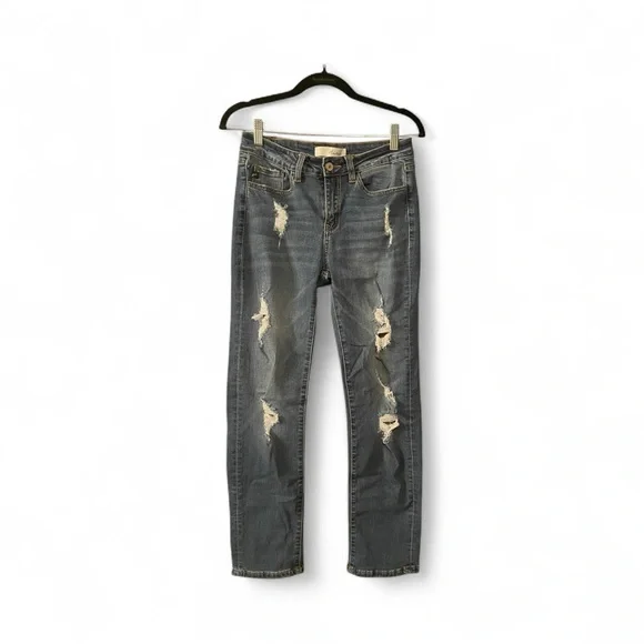 KanCan Distressed Dark Blue Jeans - Picture 2 of 4